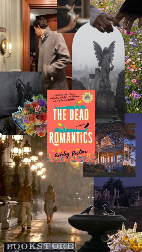 the dead romantics by ashley poston book aesthetic Dead Romantics Ashley Poston, Book Aesthetic Romance, Romance Book Collage, The Dead Romantics Aesthetic, The Dead Romantics Book, The Dead Romantics, Ashley Poston, Romcom Books, Romance Series Books