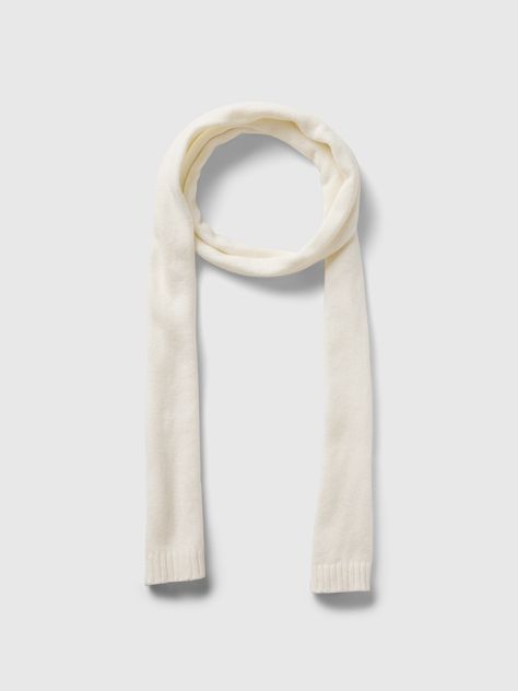 Supersoft cotton-blend skinny scarf. Scarf Aesthetic, Cute Scarf, Scarf Ideas, Clothes Wishlist, Cute Scarfs, Scarf Outfit, What A Girl Wants, Striped Scarf, White Scarf