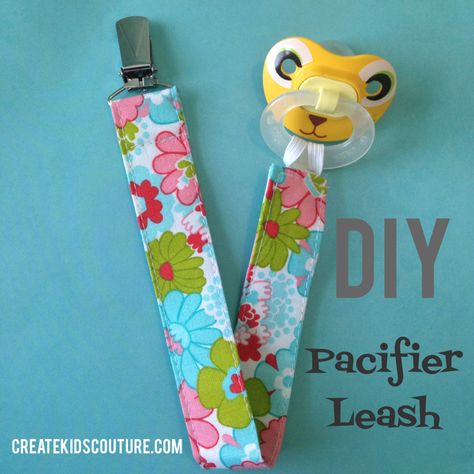 Create Kids Couture: How To Tuesday: Pacifier Leash Pacifier Holder Pattern, Pacifier Clips Diy, Bow Making Tutorials, Create Kids Couture, Memory Quilts, Sewing To Sell, Diy Bebe, Baby Sewing Projects, Baby Sewing Patterns