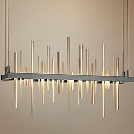 Hubbardton Forge Cityscape LED 25 1/2"W Soft Gold Pendant Hubbardton Forge, Contemporary Chandelier, Kitchen Island Lighting, Dining Room Lighting, Lamps Plus, Modern Chandelier, 인테리어 디자인, Interior Lighting, Design Interior