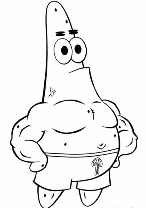 Patrick Stella, Patrick Drawing, Spongebob Coloring Pages, Spongebob Coloring, Spongebob Drawings, Star Coloring Pages, Valentines Day Coloring Page, Valentine Coloring Pages, 그림 낙서