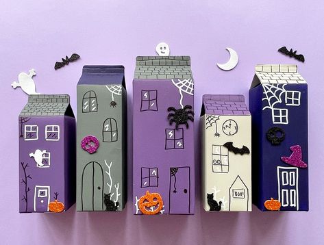 Make your own book-inspired haunted village for Halloween Spooky Projects, Haunted Village, Halloween Craft Activities, Cardboard Houses, Bricolage Halloween, Red Ted Art, Diy Halloween Projects, Fall Halloween Crafts, Autumn Crafts