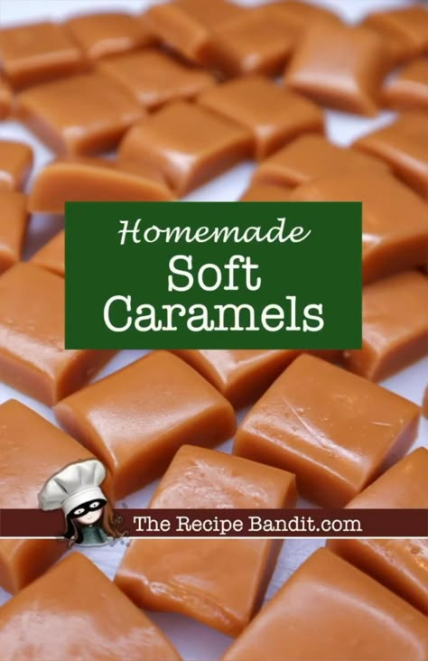 Homemade Soft Caramels are surprisingly easy to make and taste so much better than store bought! A deliciously sweet and creamy bite perfect for the holidays and sharing with friends and family. Easy Soft Caramel Recipe, Homemade Soft Caramels, Soft Caramels Recipe, Homemade Caramel Candy, Caramel Candies Recipe, Homemade Caramels, Soft Caramels, Caramel Recipe Easy, Meal Prep Healthy Recipes