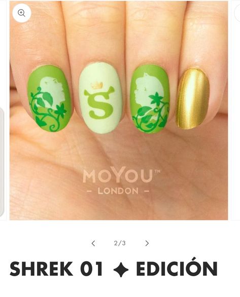 Shrek Nails Designs, Shrek Nail Art, Shrek Nails, Shrek Rave, Shrek Birthday, Work Nails, Nail Art Inspo, 19th Birthday, Simple Nail Designs