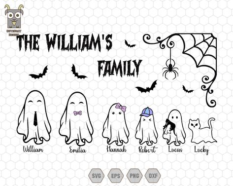 Personalized Family Halloween Svg, Halloween Custom Svg, Spooky Season Svg, Family Shirt, Halloween Family Portrait, Ghost Family,Cute Ghost Ghost Family Tattoo, Ghost Family Drawing, Spooky Season Svg, Ghost Family, Halloween Names, Family Cute, Halloween Family, Halloween Custom, Family Drawing