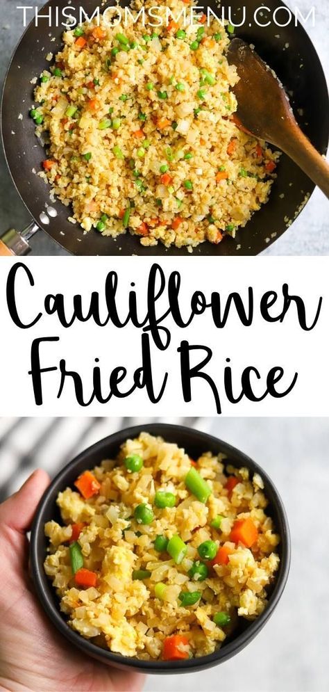 Cauliflower fried rice is an easy, delicious, and healthy side dish that your entire family will love! It is a great substitute for traditional fried rice and will surely kill your cravings for take-out! Fry Cauliflower, Chinese Shrimp, Cauliflower Fried Rice Recipes, Arbonne Recipes, Cauliflower Fried, Easy Cauliflower, Healthy Shrimp, Cauliflower Fried Rice, Fried Cauliflower