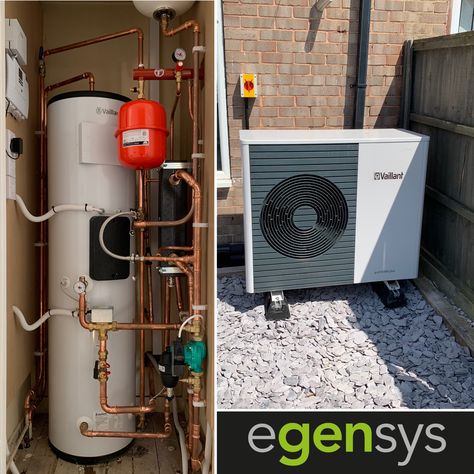 7kW Vaillant Arotherm plus air source heat pump with a vaillant Unistor 150L pre plumb cylinder installed in Mansfield, Notts. The landlord of the property received a £5k voucher from the Boiler Upgrade Scheme (BUS) to support the cost of the installation. Egensys install and service air source heat pumps, Solar PV and solar battery storage in the East Midlands and South Yorkshire, email enquiries@egensys.co.uk to arrange a home survey. Air Source Heat Pump, Cottages Uk, Solar Pv, South Yorkshire, Battery Storage, Solar Battery, Heat Pump, The East, Being A Landlord