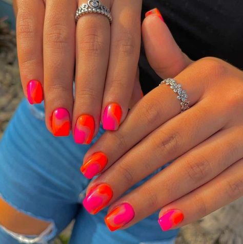 Summer Nails Almond, Summer Nails 2023, Summer Gel Nails, Trendy Nail Art Designs, Nails 2022, Cute Acrylic Nail Designs, Nails Colors, Nails 2023, Summer Acrylic Nails