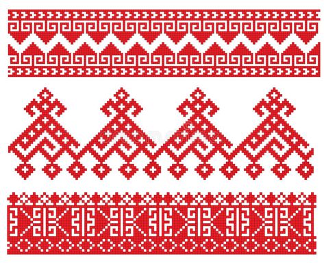 Ukrainian Pattern, Pattern For Embroidery, Embroidery Illustration, Russian Pattern, Russian Embroidery, Cross Stitch Geometric, Russian Folk, Aztec Pattern, Free Illustrations