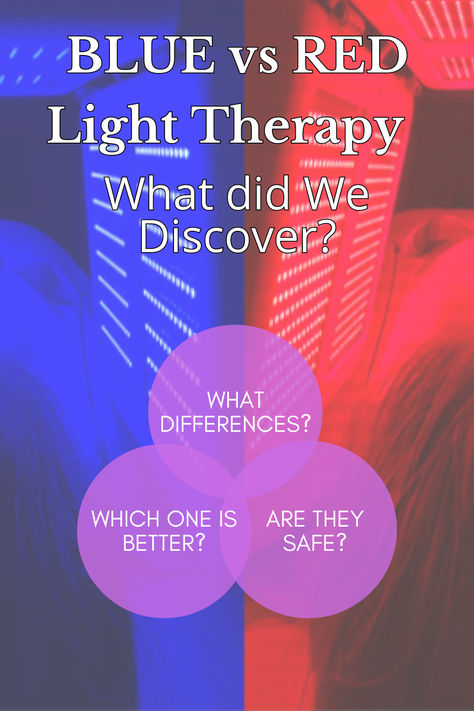 The blog post "Red Light Therapy vs Blue Light Therapy" compares two skin treatments. Blue Light Therapy, effective for surface skin issues like acne, uses 400-500 nm wavelengths. Red Light Therapy, with 600-750 nm wavelengths, penetrates deeper for muscle and tissue healing. Both are non-toxic, stimulating natural cell processes for health and wellness. #Health #Wellness #Curiosity #ThisorThat #RLT #BLT Blue Light Therapy Benefits, Light Therapy For Skin, Red Light Therapy Benefits, Light Therapy Skin, Therapy Benefits, Tanning Bed Lotion, Varicose Vein Remedy, Blue Light Therapy, Healing Light