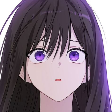 Black Hair Purple Eyes, Keira Parvis, Manhwa Girl, Anime Black Hair, Girls With Black Hair, Anime Sisters, Familia Real, Anime Monochrome, Anime Profile