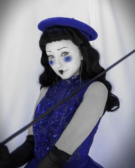 Mime Aesthetic, Mime Outfit, Jester Puppet, Clown Character, Moonlight Serenade, Clown Pics, Mime Makeup, Betty Page, Pierrot Clown