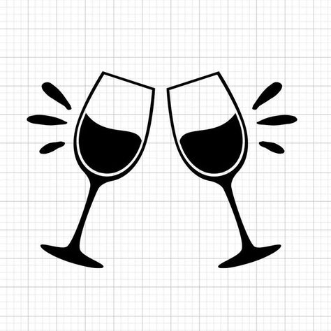 Wine Glass Svg, Wine Svg, Image Svg, Svg Images, Wine Tags, Do It Yourself Projects, Svg Designs, Silhouette Svg, Digital Cut File