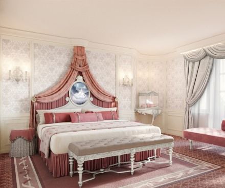 Cinderella Signature Suite Fold Out Beds, Luxurious Rooms, Disneyland Hotel, Disney Hotels, Disneyland Park, Let Your Hair Down, En Suite Bathroom, Reception Desk, Mini Bar