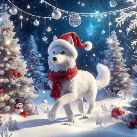 Christmas Wolves, Christmas Wolf, Wolf Christmas, Beautiful Wolf, Wolf Artwork, Wolf Wallpaper, Christmas Cartoon, Beautiful Wolves, Watch Wallpaper