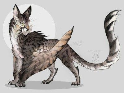 Winged Animals, Mythological Monsters, Hybrid Cat, Mythological Animals, Dragon Cat, Mystical Animals, Warrior Cats Art, Mythical Animal, Fantasy Beasts