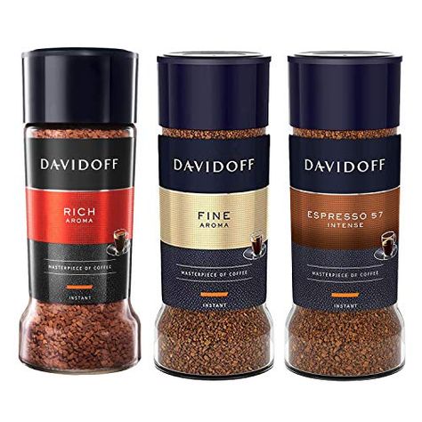 Davidoff Café Rich Aroma, Fine Aroma and Espresso 57 Instant Ground Coffee - Combo Pack Jar, 3 x 100 g Check more at https://productsoffer.in/davidoff-cafe-rich-aroma-fine-aroma-and-espresso-57-instant-ground-coffee-combo-pack-jar-3-x-100-g/ Davidoff Coffee, Importance Of Food, Coffee Drinker, Grocery Items, Gourmet Foods, Ground Coffee, Instant Coffee, Dark Roast, Freeze Dried