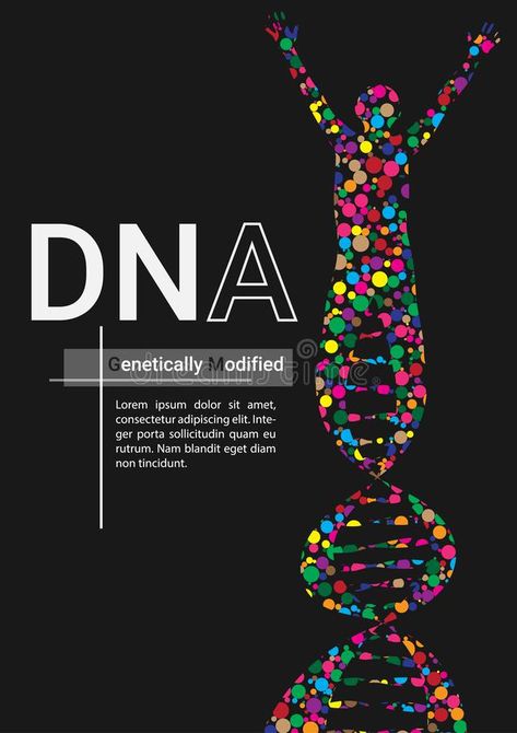 DNA for Science Book Cover. Genetic engineering infographic vector illustration. , #spon, #Genetic, #engineering, #infographic, #Cover, #DNA #ad Dna Poster Design, Genetic Engineering Poster, Science Book Cover, Genetics Project, Dna Graphic, Bio Engineering, Engineering Poster, Magazine Design Cover, Dna Design