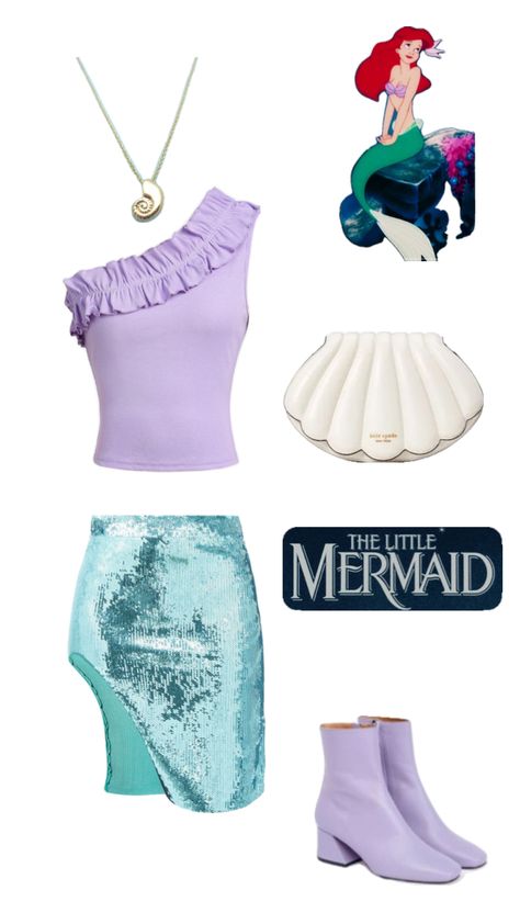 Ariel inspired outfit Disney Bound Outfits Casual, Disney Bound Outfits, Halloween Outfits, The Little Mermaid, Ariel, Outfit Inspirations, Mermaid, Casual Outfits, Dresses