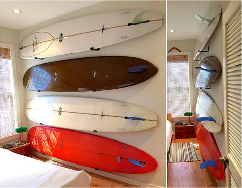 Surfboard Display, Surfboard Wall Rack, Decoration Surf, Surfboard Storage, Deco Surf, Surfboard Rack, Surf Room, Surfboard Wall, Surf Decor