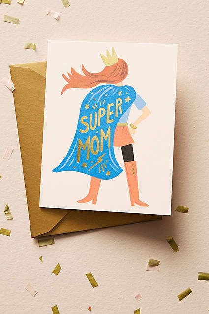 Rifle Paper Co. Superhero Mother's Day Card. #affiliate Mothers Day Cupcakes, Super Mum, Diy Gifts For Mom, Thank You Mom, Mother's Day Cards, Mothers Day Crafts For Kids, Mom Cards, Mother's Day Diy, Handmade Kids