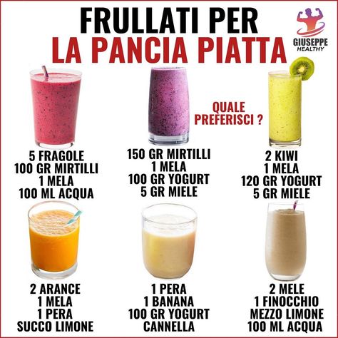 Flat Stomach Foods, Giuseppe Healthy, Rustic Recipes, Food Advice, 1200 Calories, Idee Pasto Sano, Detox Smoothie, Yummy Drinks, Healthy Drinks