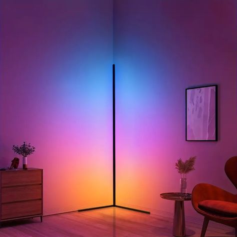 Rgbcw Led Corner Floor Lamp Minimalist Dimmable Mood Light - Temu Bright Floor Lamp, Novelty Floor Lamp, Corner Floor Lamp, Column Floor Lamp, Tree Floor Lamp, Unique Floor Lamps, Corner Lamp, Led Tree, Tall Lamps