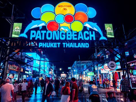 Patong beach is one of the well-known beaches in Phuket, famously unknown for nightlife. The beach is loud, colourful, vibrant, bright & crowded. Covered with numerous pubs and bars, clubs, lounges, night markets, this beach offers various options for everyone. #phuket #nightmarket #thailand #patong #beaches #beach #nightlife #stanworld #adoreyou #peing #straykidsonkingdom #watermelonsugar #bestcoversong #tontonulangmamamoo Thailand Nightlife, Things To Do In Phuket, Thai Travel, Thailand Beach, Clothes Brands, Patong Beach, Beach Cafe, Walking Street, Long Holiday