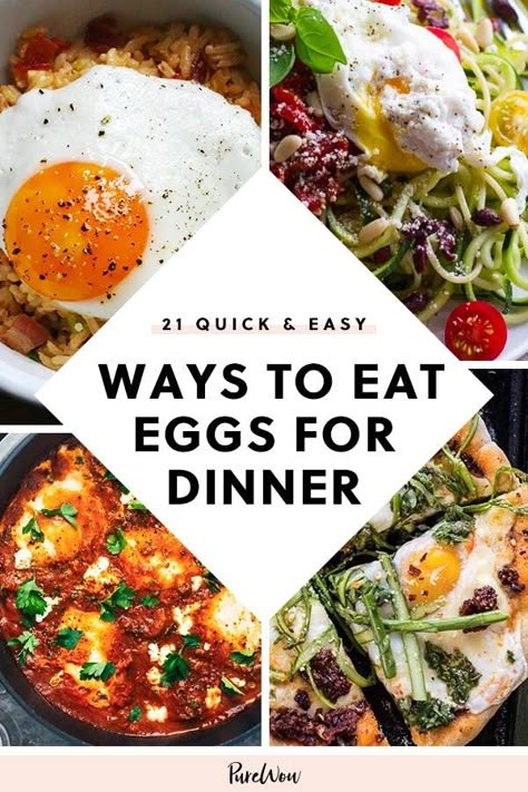 21 Ways to Eat Eggs for Dinner #purewow #eggs #recipe #dinner #food Ways To Eat Eggs, Ways To Make Eggs, Eggs For Dinner, Egg Recipes For Dinner, Egg Lunch, Eggs Dinner, Easy Egg Recipes, Healthy Eggs, Eggs Recipe