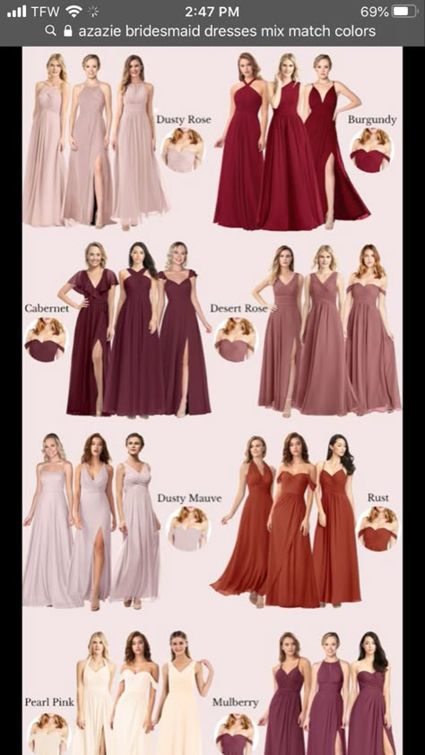 2024 Wedding Colors, Trendy Bridesmaid Dresses, Trendy Bridesmaids, Chic Bridesmaid Dresses, Fall Bridesmaids, Girls Bridesmaid Dresses, Wedding Motifs, Fall Bridesmaid Dresses, Rose Bridesmaid Dresses