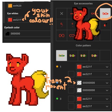 Pony Town Face Tutorial, Pony Town Wings On Head, Ponytown Eyes Tutorial, Pony Town Shading Tutorial, Apple Jack Pony Town, Pony Town Eyes Tutorial, Ponytown Eyes Ideas, Ponytown Hair Shading, Pony Town Tips