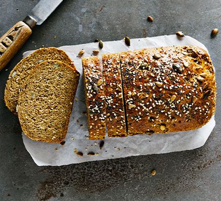 This hearty, wholesome bread is rich in flavour and packed with seeds - try pumpkin, sunflower, poppy or linseeds Wholemeal Bread Recipe, Brown Bread Recipe, Beer Bread Easy, Wholemeal Bread, Rye Bread Recipes, Seed Bread, Indian Bread, Healthy Bread, Beer Bread