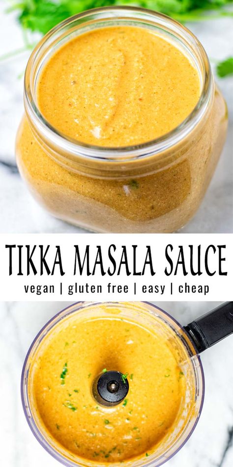 This Tikka Masala Sauce is delicious, made with simple ingredients and so versatile. A keeper that the whole family will enjoy and come back to often. #vegan #dairyfree #vegetarian #glutenfree #dinner #contentednesscooking #lunch #mealprep #tikkamasalasauce #currysauce #condiment Contentedness Cooking, Dinners Simple, Tikka Masala Sauce, Masala Sauce, Plantbased Recipes, Tandoori Masala, Dairy Free Diet, Tikka Masala, Vegan Dinner