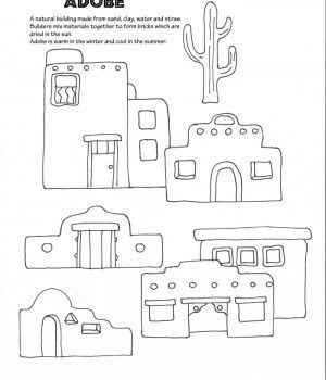 Adobe House Drawing, Mexican Motifs, Iris Drawing, Kokopelli Art, Rodeo Art, Art Handouts, Deep Space Sparkle, 4th Grade Art, Adobe House