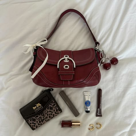 The perfect red fall bag 🍓🍰 Red Coach soho leather bag 🍷✨ Will be available during this Wednesday's bag drop 👜 ────୨ৎ──── #y2k #coachbag #2000s #vintagecoach #fall #pinterest #fallaesthetic #fallinspo #christmasbag #christmas #gift #wishlist #fallbag #bagessentials Vintage Red Coach Bag, Vintage Coach Soho Bag, 2000s Coach Bag, Red Vintage Bag, Coach Red Bag, 80s Bags Vintage, Coach Bag Vintage, Red Bag Aesthetic, Bags 2000s