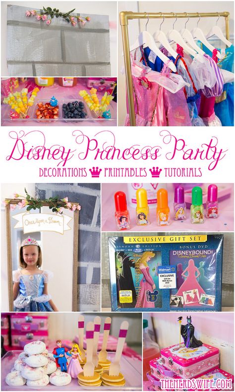 Disney Princess Party Ideas, including free printables, tutorials, crafts, princess food ideas, and more! Princess Spa Party, Disney Princess Party Ideas, Spa Party Ideas, Princess Party Food, Princess Party Ideas, Spa Day Party, Princess Food, Disney Princess Theme, Disney Princess Birthday Party