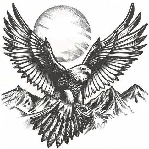 $0,99 Wilderness Tattoo, Freedom Tattoo, Chest Tattoo Ideas, Fox Tattoo Design, Eagle Artwork, Freedom Tattoos, Wolf Tattoo Sleeve, Bull Tattoos, Alien Tattoo