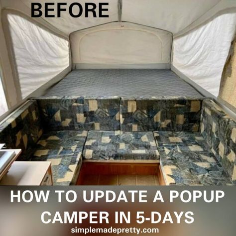 Camper Flip Diy, Pop Up Camper Toilet Privacy, Pop Out Caravan Renovation, Pop Up Camper With Slide Out Remodel, Folding Camper Makeover, Redoing A Pop Up Camper, Refurbish Pop Up Camper, Pop Up Camper Renovation Ideas, How To Clean Canvas On Popup Camper