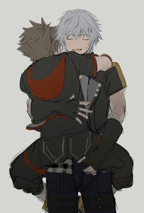 Kingdom Hearts Riku X Sora, Kingdom Hearts Sora X Riku, Sora X Riku, Soriku Fanart, Riku X Sora, Kingdom Hearts Riku, Sora And Riku, Kh Sora, Sora Kh