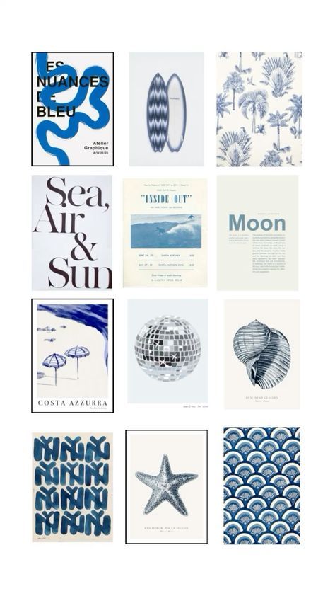 Wallpaper Backgrounds Quotes, Navy Blue Artwork, Minimalist Bedroom Ideas, Beach Themed Bedroom, Aesthetic Bedroom Ideas, Neutral Wall Decor, Blue Artwork, Wallpapers Android, Room Redesign