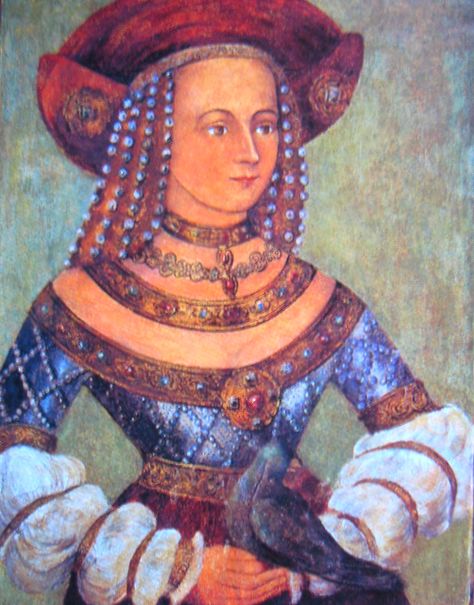 Hedwig Jagiellonka alomst ruled Poland in her own right in the 1400s before she died with no heir. (b 1408-d.1431) 16th Century Clothing, Anne Of Cleves, German Dress, Medieval Woman, German Style, Late Middle Ages, Medieval Period, Medieval Clothing, Medieval Fashion