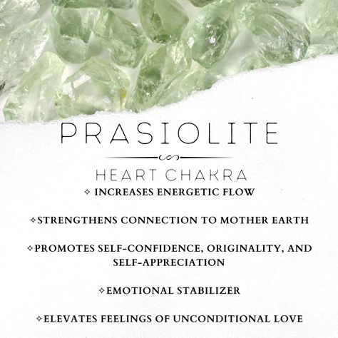 Self Appreciation, Crystal Goddess, Crystals Healing Properties, Power Stone, Crystal Meanings, Green Amethyst, Crystal Shop, Crystal Collection, Green Crystals