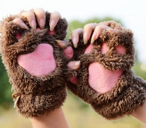 Halloween Christmas stage perform prop Cosplay cat bear Paw Claw Glove women child winter fluffy plush Glove Mittens party favor #WinterWedding Claw Gloves, Paw Gloves, The Mitten, Cat Claws, Fingerless Mittens, Bear Paws, Cat Paw, Cat Plush, Fluffy Cat