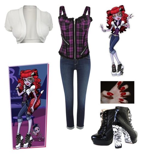 "Operetta - Monster High" by shadow-cheshire ❤ liked on Polyvore featuring AG Adriano Goldschmied Operetta Monster High Cosplay, Operetta Monster High Costume, Operetta Cosplay, Monster High Outfit Ideas, Monster High Outfit Inspiration, Monster High Inspired Outfits, Operetta Monster High, Draculaura Halloween, All Monster High Dolls