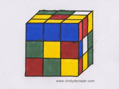 How to Draw a Rubik's Cube - Fun Family Crafts Rubix Cube Art, School Age Crafts, Recycled Crafts Kids, Rubix Cube, Edible Crafts, Rubik's Cube, High School Art, Family Crafts, Learn How To Draw