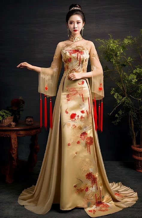 Chinese Fantasy Clothing, Chinese Empress Dress, Chinese Inspired Dress, Hanfu Wedding Dress, Chinese Silk Dress, Red Chinese Dress, Chinese Princess Dress, Chinese Gown, Chinese Empress