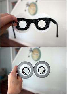 how to make minion glasses Minion Glasses, Minion Diy, Diy Minion Costume, Minion Goggles, Despicable Me Costume, Diy Minions, Minion Halloween, Minion Costumes, Minion Theme