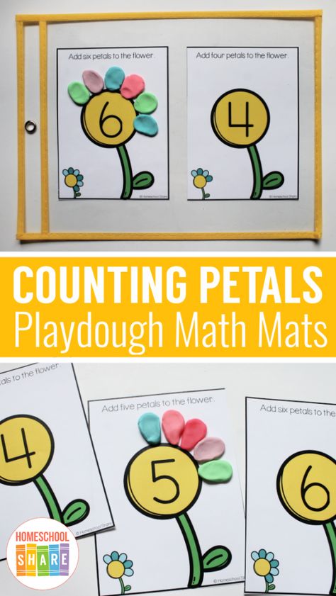 Free Spring Playdough Mats, Plant Themed Math Activities Preschool, Plants Numeracy Activities, Math Lesson For Preschool, Spring Small Group Activities For Preschoolers, Flower Math Activities For Toddlers, Flower Math Preschool, Flower Themed Activities For Preschool, Garden Math Preschool