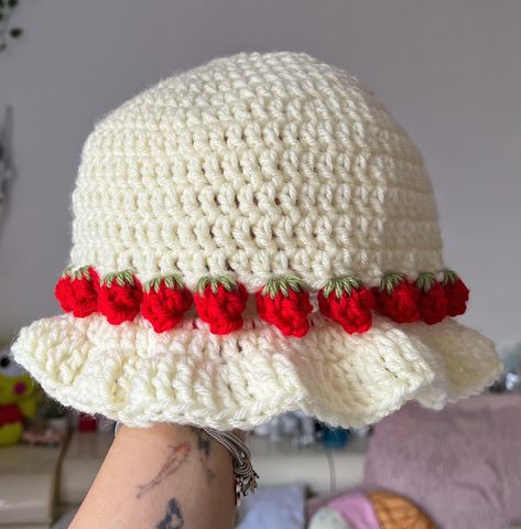 Crochellies Pattern Form Hello Kitty Crochet, Bucket Hat Pattern, Crochet Bucket Hat, Headband Pattern, Instagram Handle, Brim Hat, Hat Pattern, Click The Link, Hello Kitty