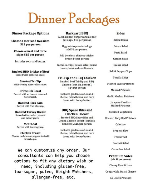 Catering Menu Ideas Meals, Catering Menu Ideas, Summer Wedding Food, Summer Wedding Menu, Salad Sides, Wedding Catering Menu, Chic Food, Small Bbq, Menu Catering